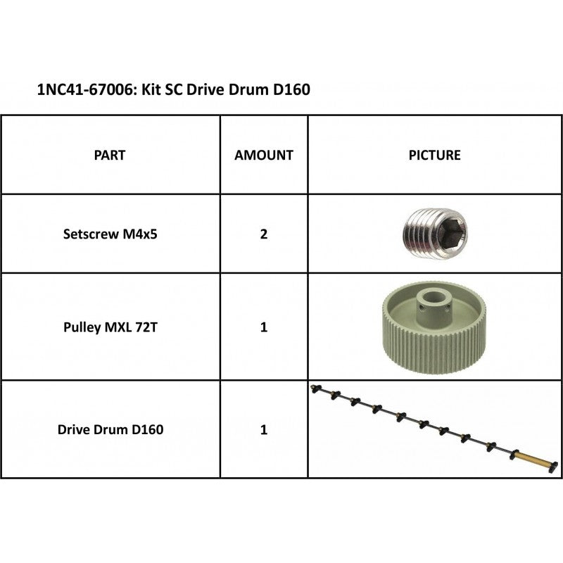 Tambor de accionamiento 64 para SummaCut D160 (1NC41-67006)