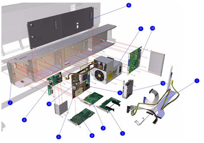 Fuente de alimentación (PSU) - Para HP DesignJet serie Z6100, 4500, 4000 (Q1273-60251, Q1273-60056) - Reacondicionada