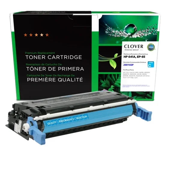 Clover Remanufactured Cyan Toner Cartridge for HP 641A (C9721A)