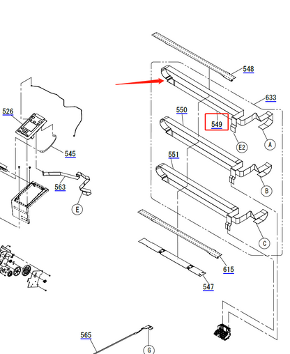Cable FFC CR EPSON SureColor T3000 T3050 T3070 / T3200 T3250 T3270 (CN100) (placa principal a secundaria) - 2170115