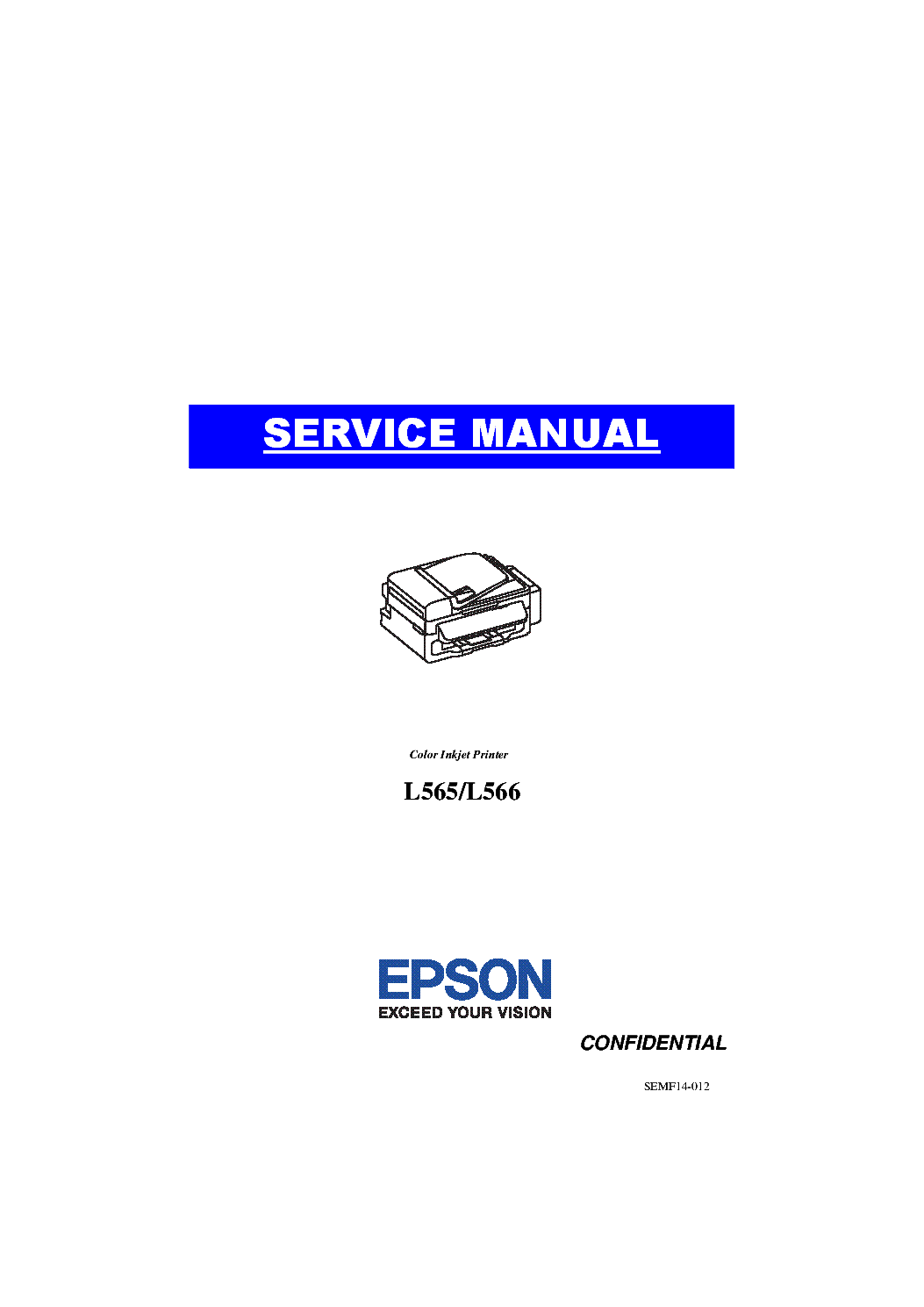 Manual de servicio de la EPSON L565/L566