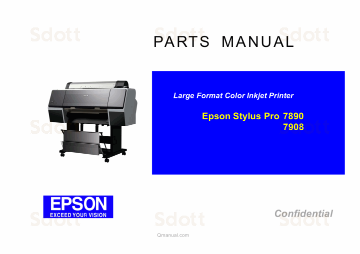 Manual de piezas de la EPSON Stylus Pro 7890 7908