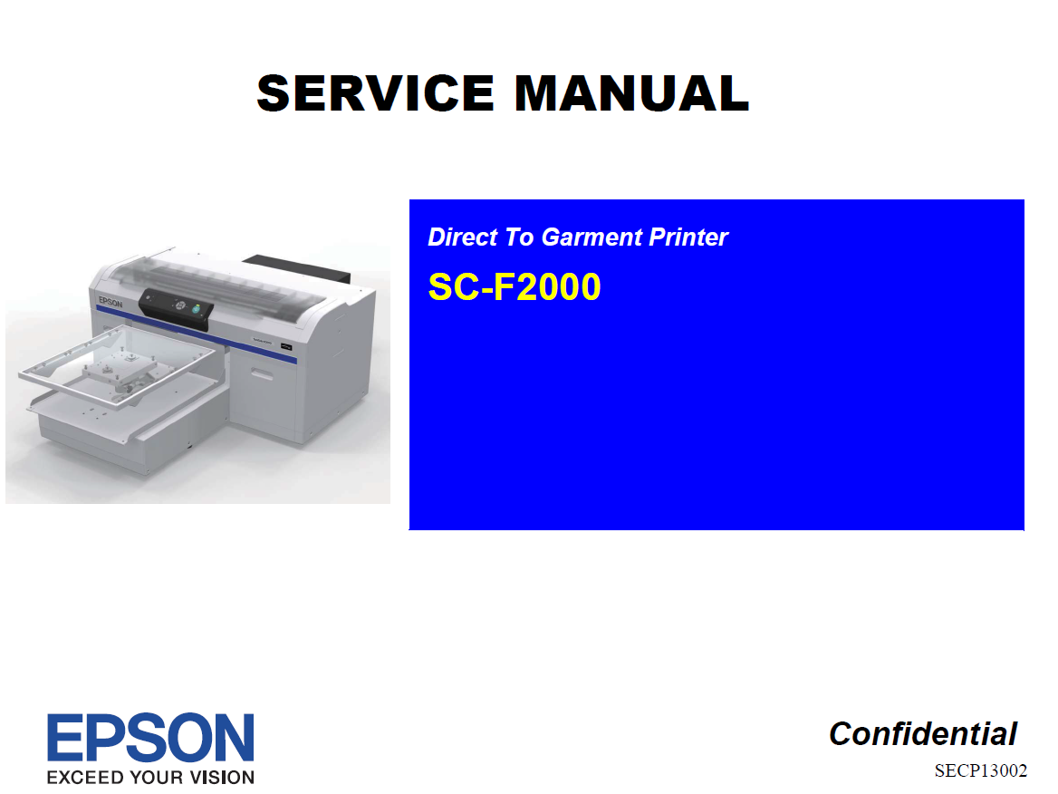 Manual de servicio de la impresora EPSON SureColor F2000