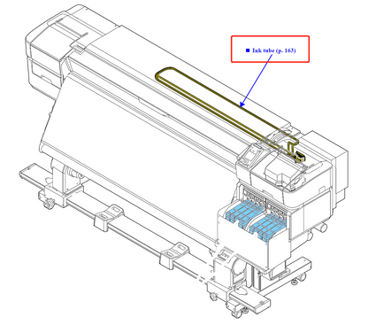 Conjunto de tubo de tinta EPSON SC-F9300 F9370 F9400 F9470 B9000 B9070 - 1863585
