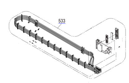 Conjunto de tubo de tinta EPSON SC-F9300 F9370 F9400 F9470 B9000 B9070 - 1863585