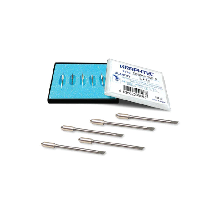 Película de tinte para cuchillas Graphtec Super-Steel de 0,9 mm y 30° (paquete de 5) para portacuchillas PHP33/35-CB09N-HS