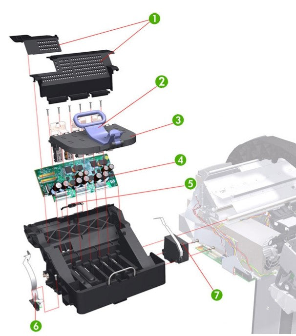 Sensor de línea para las series HP DesignJet Z3100, Z3100ps y Z2100 (Q5669-60683)