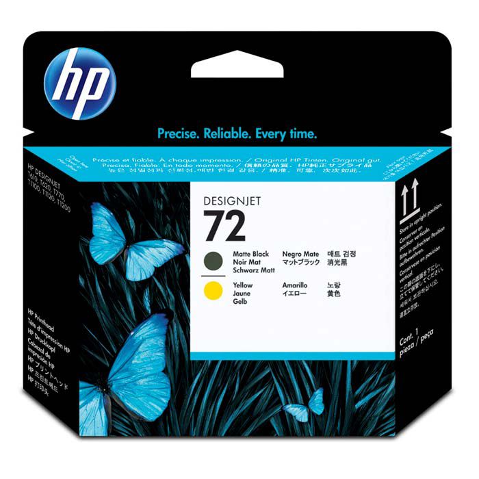 Cabezal de impresión DesignJet HP 72 negro mate y amarillo para HP DesignJet T770, T790, T795 - C9384A