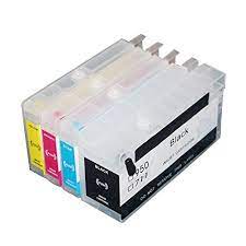 4 cartuchos de tinta recargables con chip permanente para HP 711 Designjet T120 T520