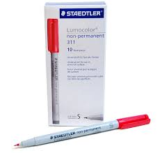 Bolígrafo con punta de fibra GRAPHTEC, rojo, paquete de 10 para PHP31-FIBER