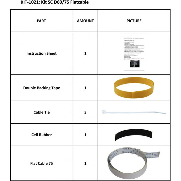 Kit Summa SummaCut SC D60/75 Cable plano (KIT-1021) 
