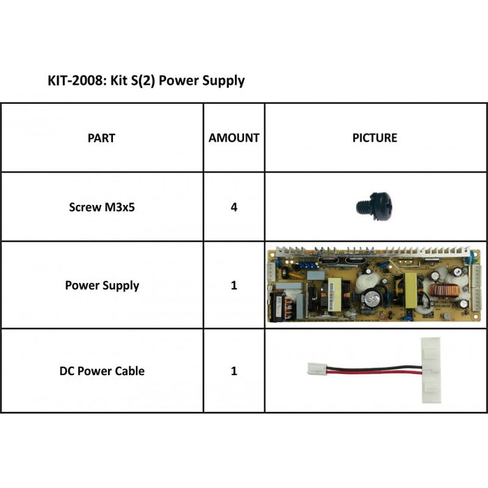 Kit de fuente de alimentación SummaSign para SummaSign T750, Serie S 120, 140, 160 y 75 (KIT-2008) 