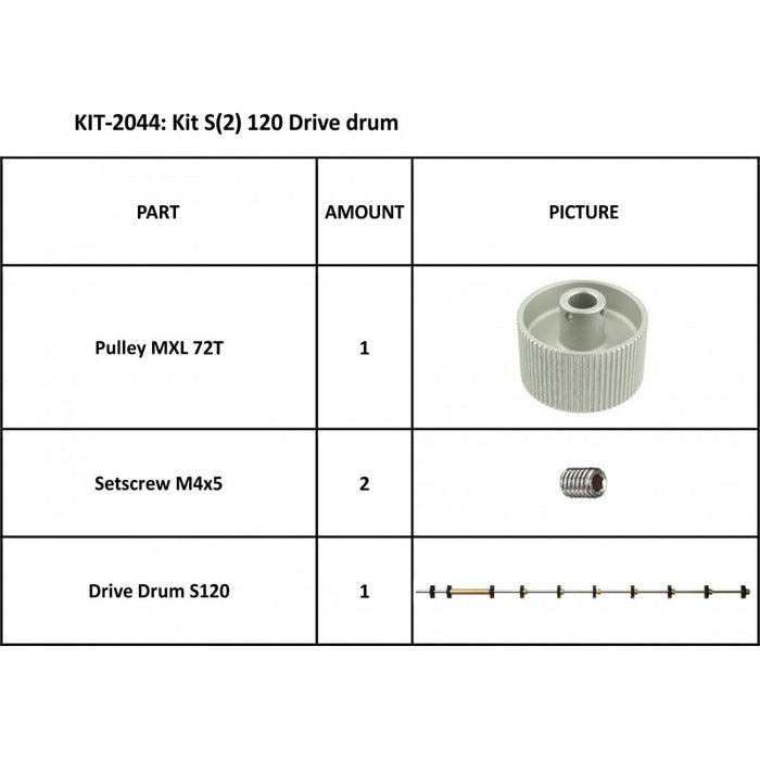 Kit de tambor de accionamiento S120 para la serie Summa S120 (KIT-2044) 