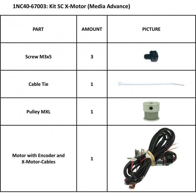 Kit Summa SummaCut SC X-Motor, avance de medios (1NC40-67003) 