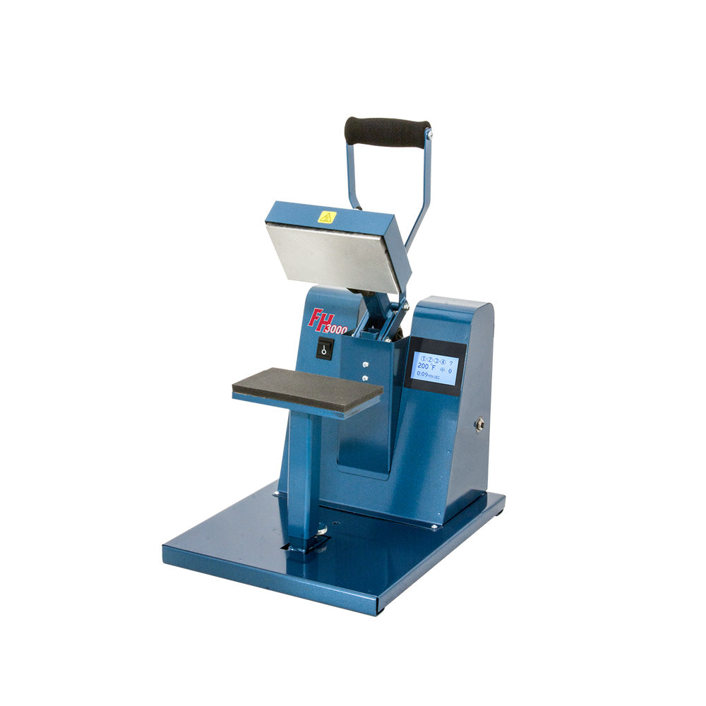 Prensa térmica manual digital de cabezal plano de formato pequeño HIX FH3000 con platina de 3-3/4&quot; x 6&quot;