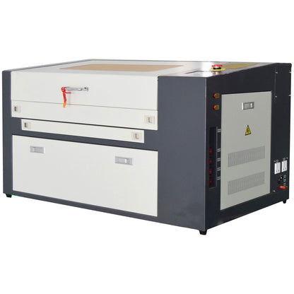 Máquina de grabado láser de CO2 de 50 W con mesa de trabajo de 30 x 50 cm y rodillo giratorio en el eje Y