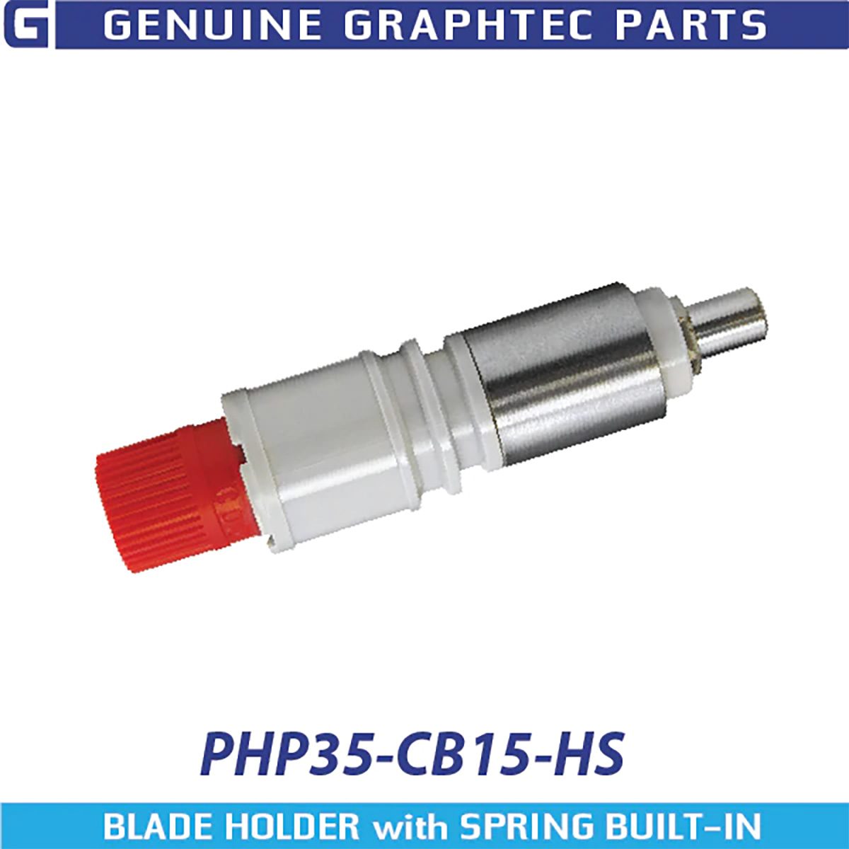 Portacuchillas Graphtec de 1,5 mm con punta roja y punta de latón negro para cuchillas CB15