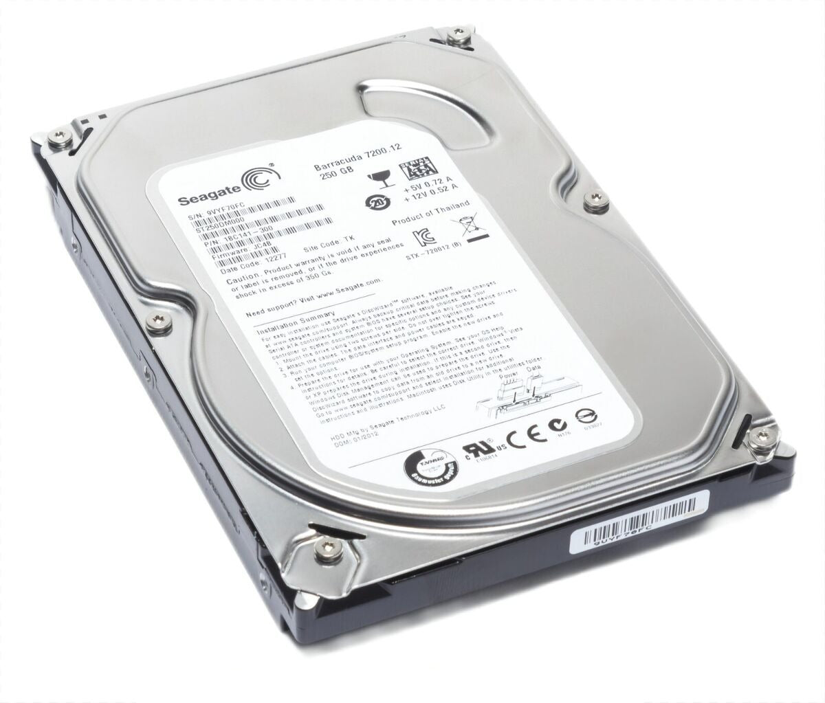 Unidad de disco duro (incluye soporte y tornillos) para HP DesignJet serie Z6100 (Q6651-60352) - Nueva