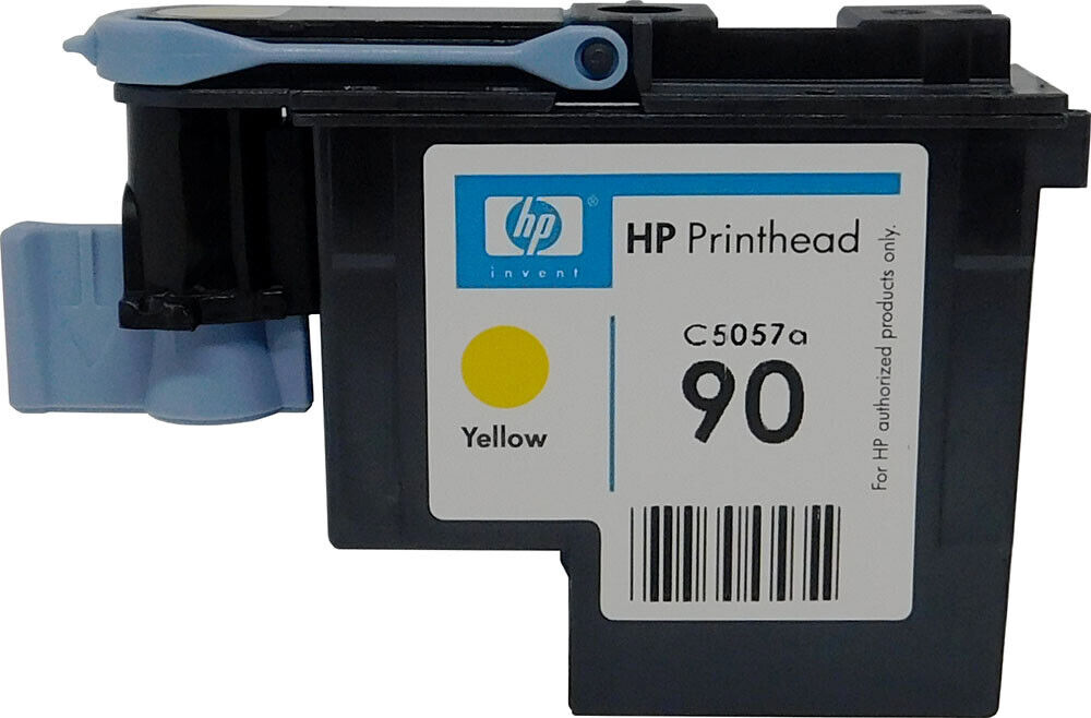 Cabezal de impresión amarillo HP 90 para impresoras HP Designjet 4000, 4500, 4020 y 4520 (C5057A) - Nuevo