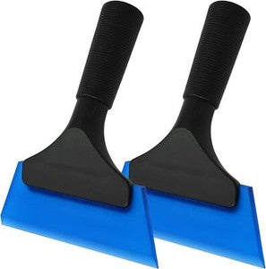 Beef Tendon Squeegee Vinyl Wrap Rubber Window Tint Handle Tools (17 x 12.5cm) - 2 Pcs (blue)