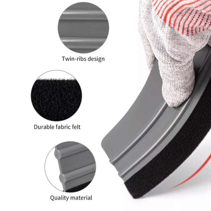 Vinyl Wrap Felt Edge Squeegee with Knife Tools (Gray - 15.3cm x 7.5cm) - 5pcs