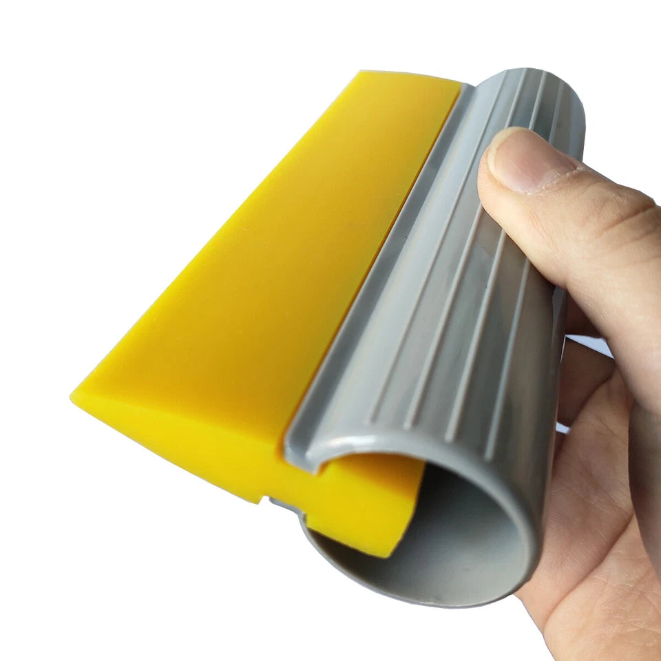4" Silicone Yellow Turbo Squeegee (12cm Width) Window Household Cleaning Tool