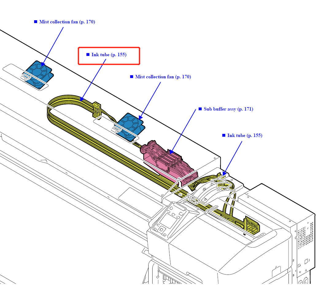 Tubo de tinta EPSON SureColor S60600 S60670 S60600L S60670L - 1863499