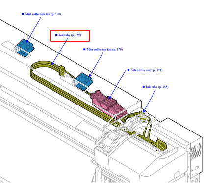 Tubo de tinta EPSON SureColor S60600 S60670 S60600L S60670L - 1863499