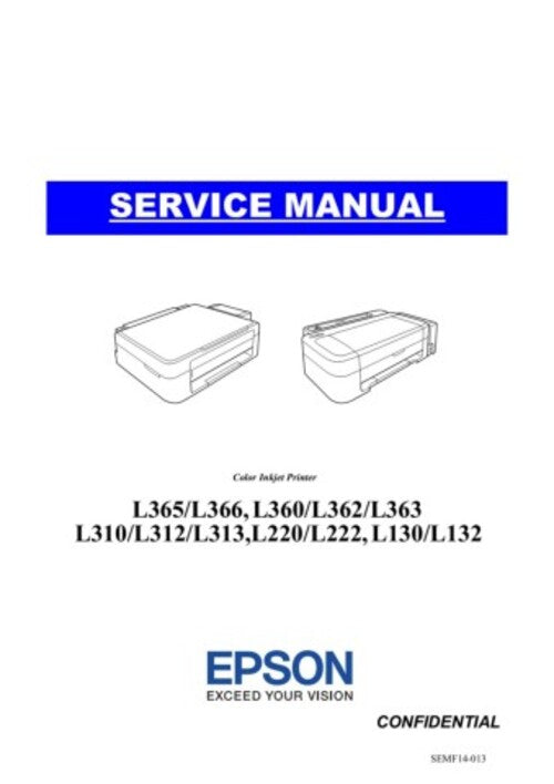 Manual de servicio de EPSON L130 L132 L220 L222 L310 L312 L313 L360 L362 L363 L365 L366
