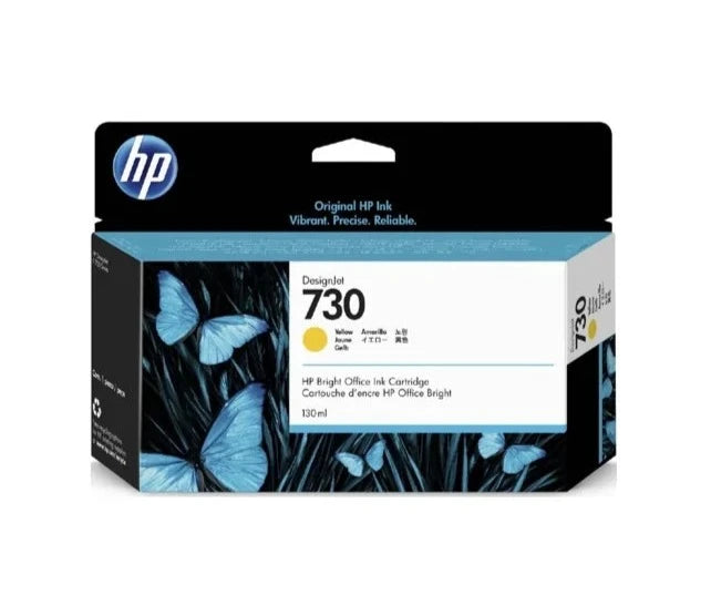 Cartucho de tinta DesignJet HP 730 amarillo de 130 ml para HP DesignJet T1600, T1600dr, T1700, T1700dr, T2600, T2600dr - P2V64A