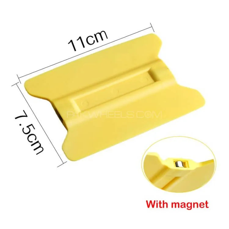 Vinyl Wrap Felt Squeegee Wing Magnets (11cm x 7.5cm) - 1pcs (Blue/Yellow)
