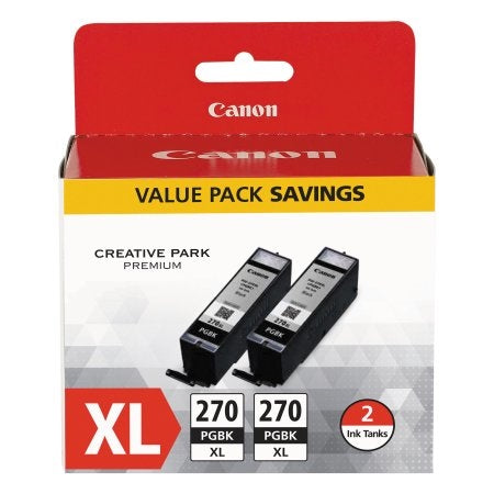 Paquete doble de tinta negra pigmentada Canon PGI-270 XL - 0319C005