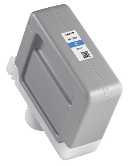 Depósito de tinta cian Canon PFI-1300C (330 ml) para imagePROGRAF PRO-2000, PRO-2100, PRO-4000, PRO-4000S, PRO-4100, PRO-4100S, PRO-6000S, PRO-6100, PRO-6100S - 0812C001AA
