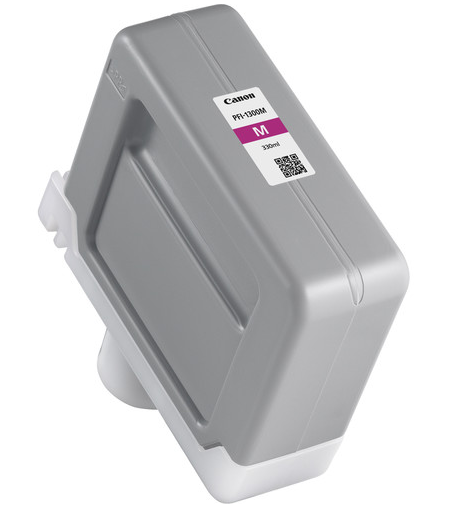 Depósito de tinta magenta Canon PFI-1300M (330 ml) para imagePROGRAF PRO-2000, PRO-2100, PRO-4000, PRO-4000S, PRO-4100, PRO-4100S, PRO-6000S, PRO-6100, PRO-6100S - 0813C001AA