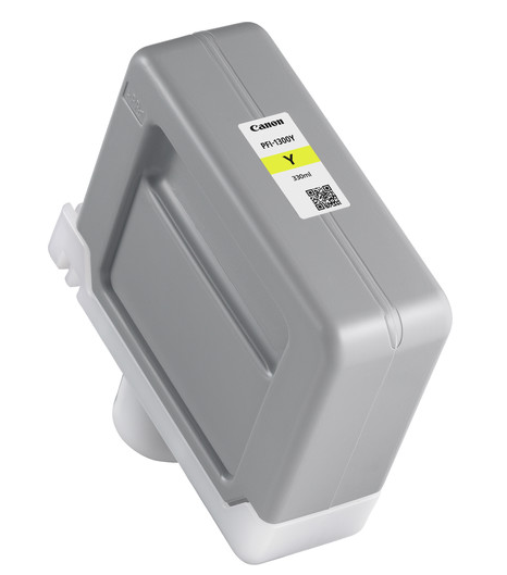 Depósito de tinta amarilla Canon PFI-1300Y (330 ml) para imagePROGRAF PRO-2000, PRO-2100, PRO-4000, PRO-4000S, PRO-4100, PRO-4100S, PRO-6000S, PRO-6100, PRO-6100S - 0814C001AA