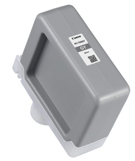 Tanque de tinta pigmentada gris Canon PFI-1100GY (160 ml) para imagePROGRAF PRO-2000, PRO-2100, PRO-4000, PRO-4000S, PRO-4100, PRO-4100S, PRO-6000S, PRO-6100, PRO-6100S - 0856C001AA