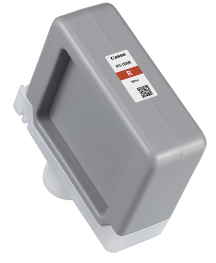 Depósito de tinta pigmentada roja Canon PFI-1100R (160 ml) para imagePROGRAF PRO-2000, PRO-2100, PRO-4000, PRO-4100, PRO-6000, PRO-6100 - 0858C001AA