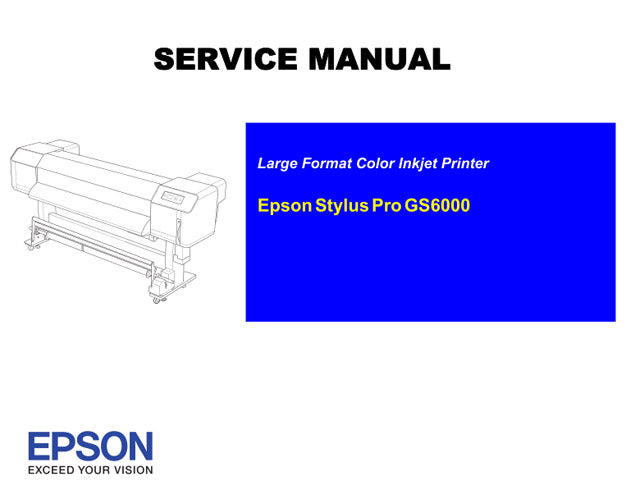 Manual de servicio de EPSON Pro GS6000 