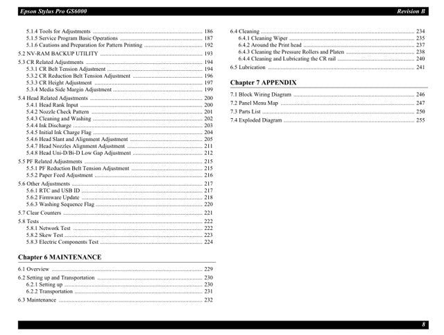 Manual de servicio de EPSON Pro GS6000 