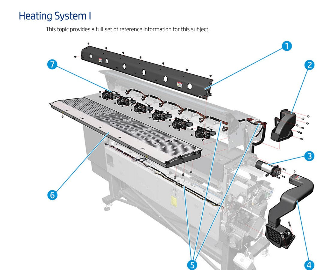 Conducto del sistema de regeneración para impresoras HP Latex de 700 W y 800 W (Y0U21-67061)
