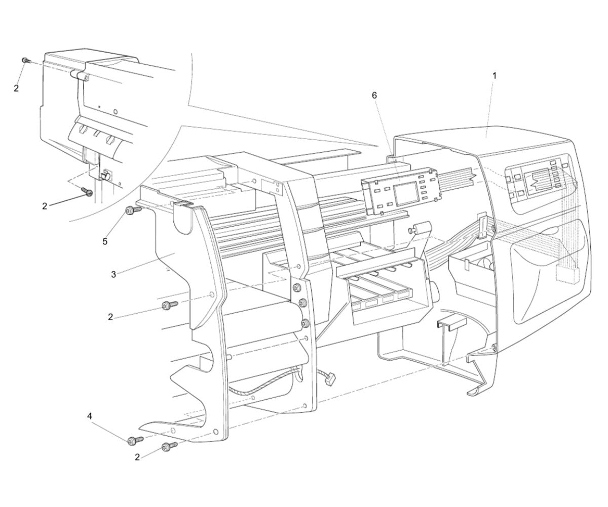 Recorte a la derecha - Para impresoras HP DesignJet 1050C y 1055CM (C6072-60174)