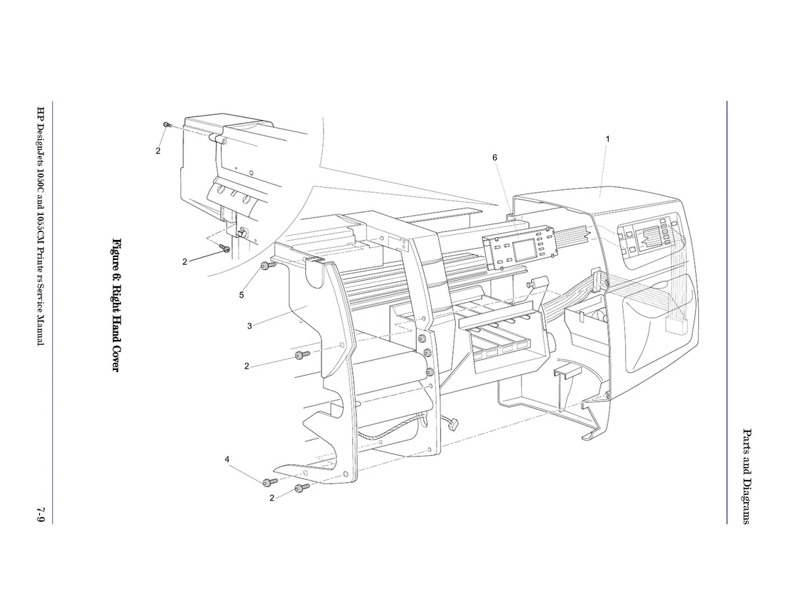 Soporte para guía de referencia rápida - Para impresoras HP DesignJet 1050C y 1055CM (C6071-60154)