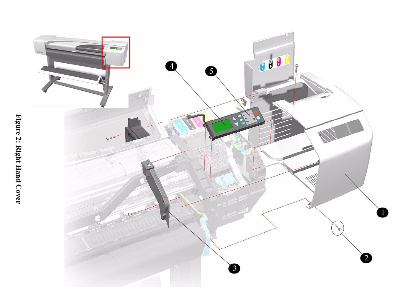 Tornillo Plastite - Para las series HP DesignJet 500, 510, 700, 750, 800, T1200, T7200, Z6610, Z6810, 2000CP, 2500CP (0591-0090)