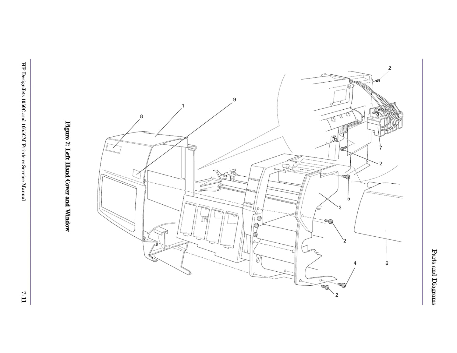 Placa de identificación para HP DesignJet 1050C (C6072-00002)