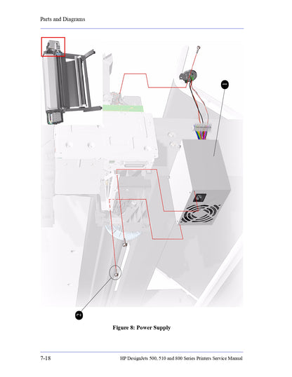 C7769-60387 Conjunto de fuente de alimentación para HP DesignJet serie 510, 500 y 800