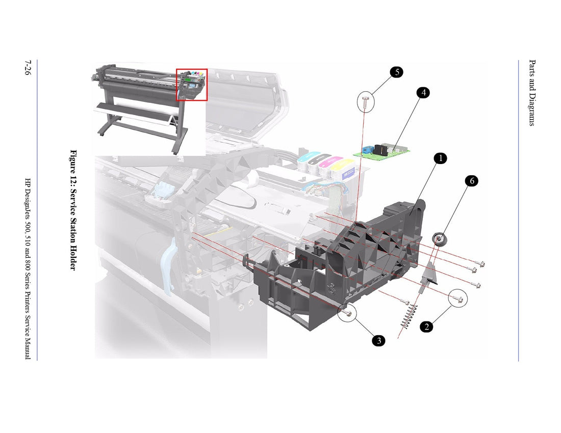 Kit de tensor para plotters HP DesignJet 510, 500 y 800 (C7769-60176)