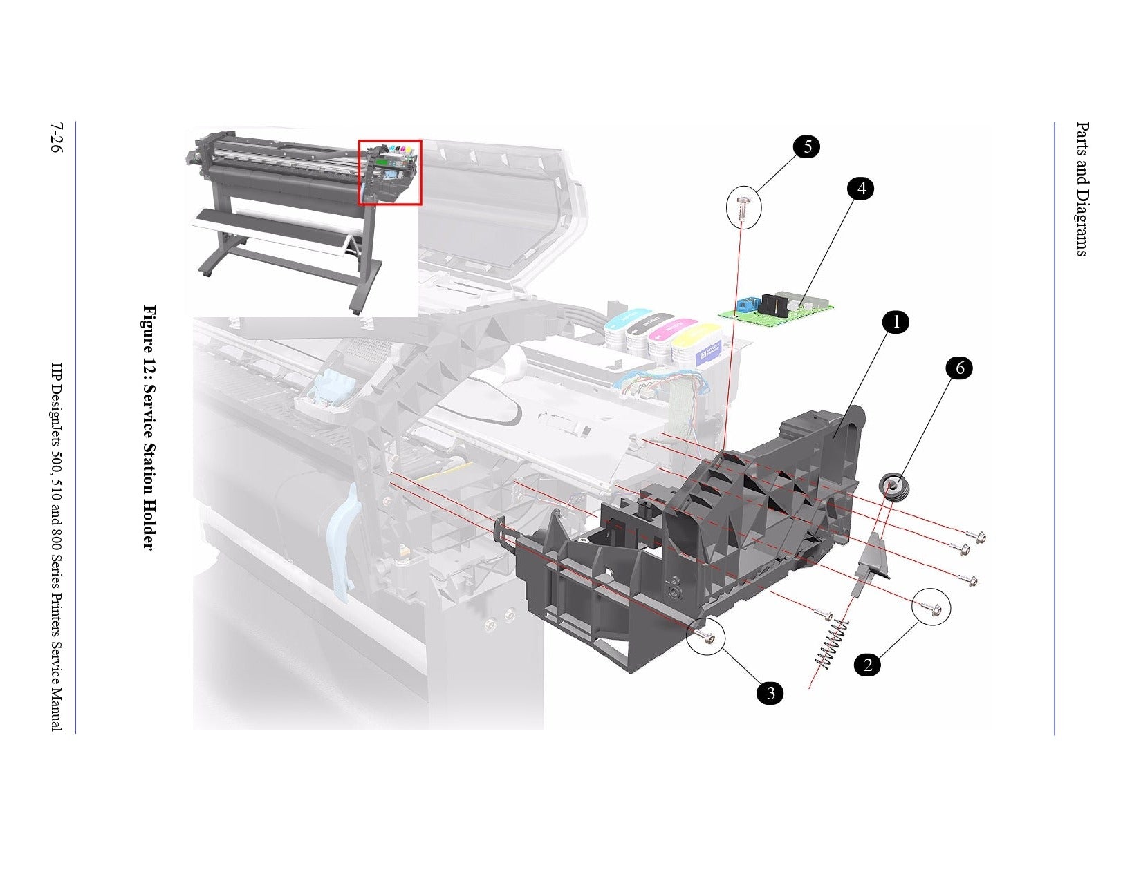 Kit de tensor para plotters HP DesignJet 510, 500 y 800 (C7769-60176)