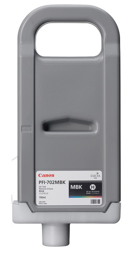 Depósito de tinta negra mate Canon PFI-702MBK (700 ml) para imagePROGRAF iPF8100, iPF9100 - 2219B001AA
