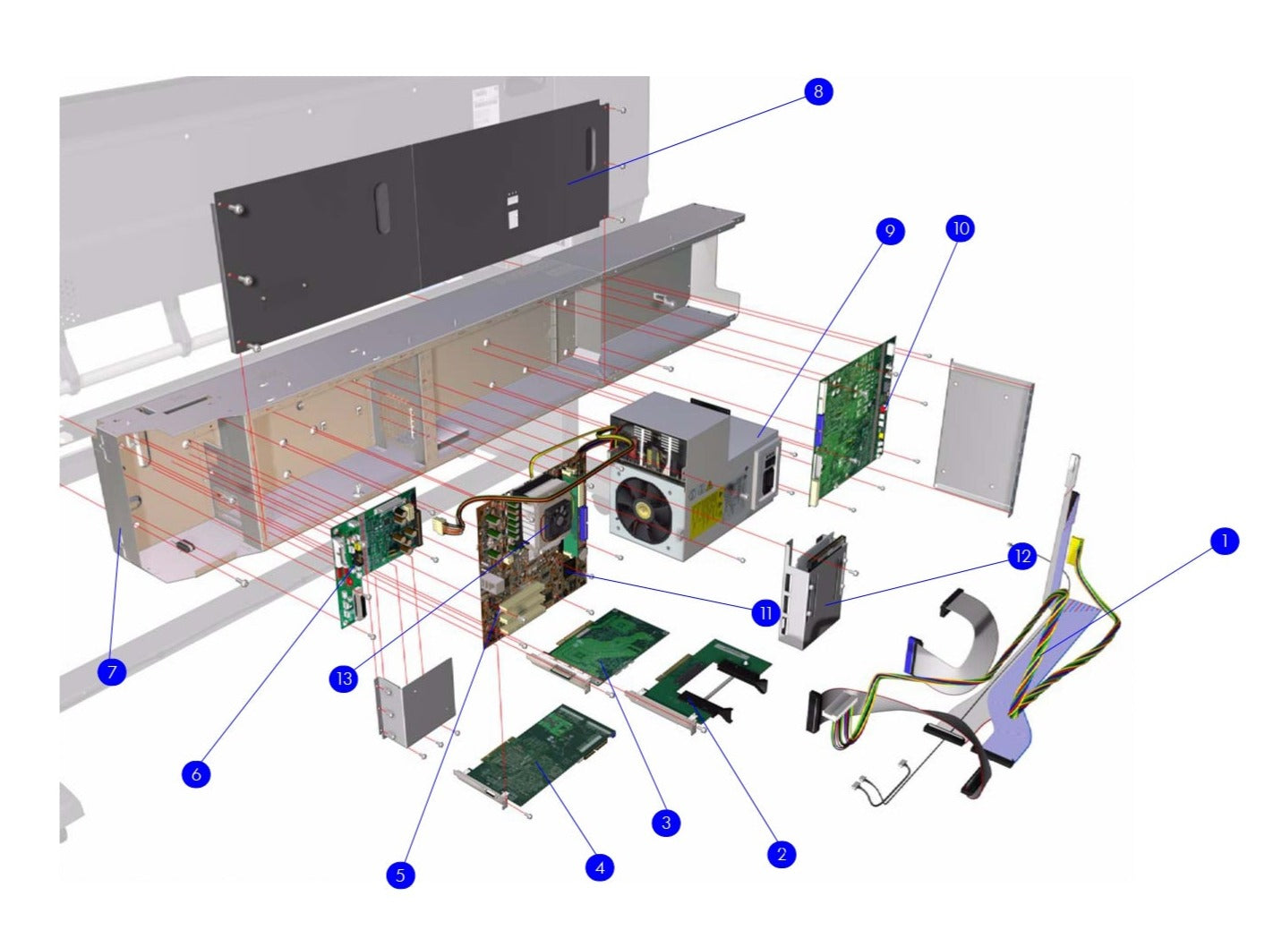 Kit de cables del módulo electrónico para la HP DesignJet serie Z6100 (Q6651-60306)
