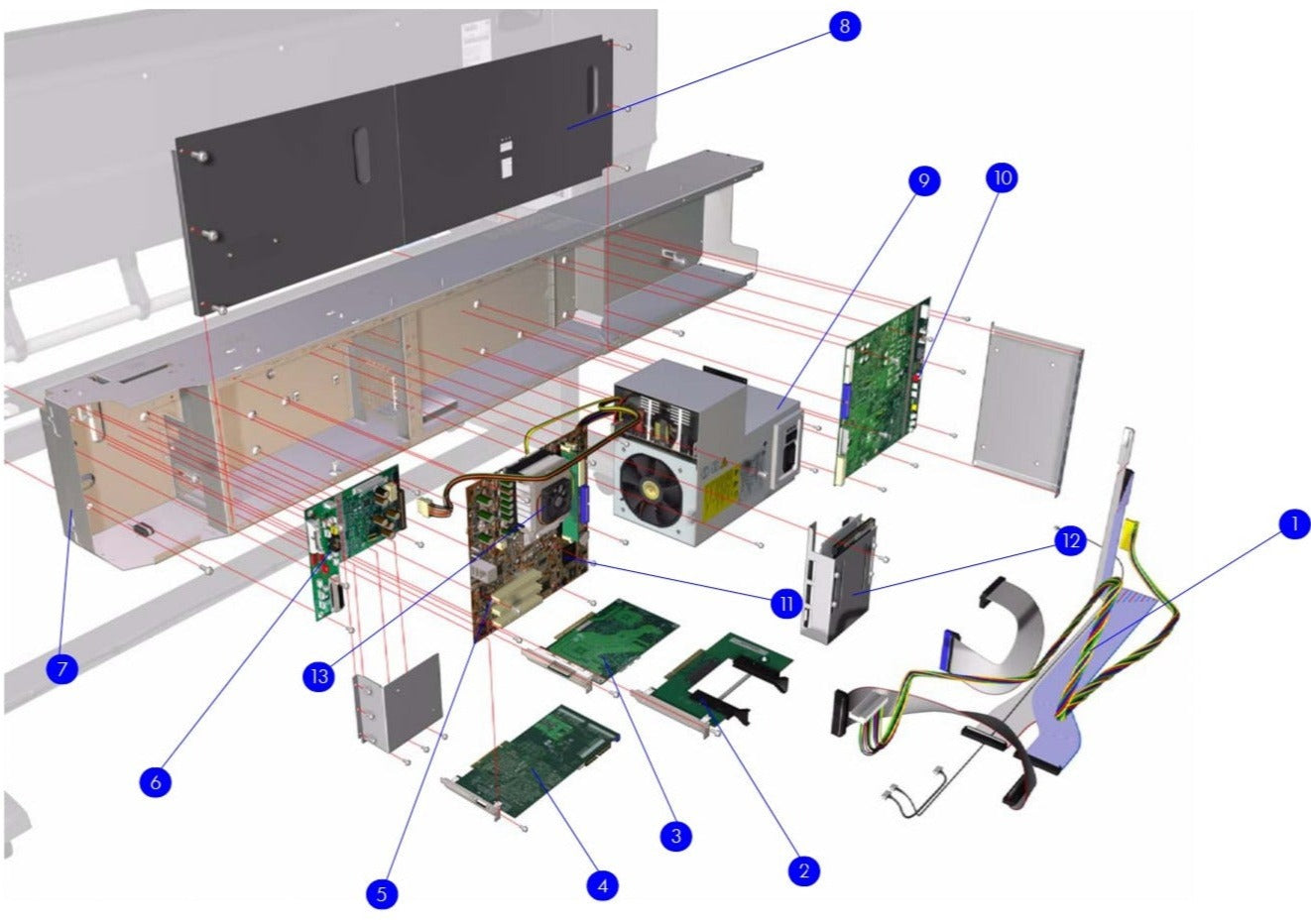 Placa de circuito impreso Printmech para impresoras HP DesignJet Z6100 (Q6651-60349) - Nueva